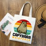 Capybara Cute Ulzzang Shopper Bag Print Canvas Animal Cartoon Tote Bag Handbags Women Bag Harajuku Shoulder 3 - Capybara Plush