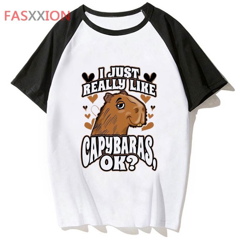 Capybara T Shirt Streetwear Hop Funny Tshirt Men Top Harajuku Hip Tee for Male Clothing T 2 - Capybara Plush
