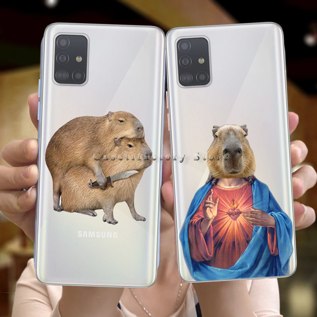 Creative Capybara Phone Case for Samsung Galaxy S22 S21 FE 5g S20 S10 Plus Note 20 1 - Capybara Plush