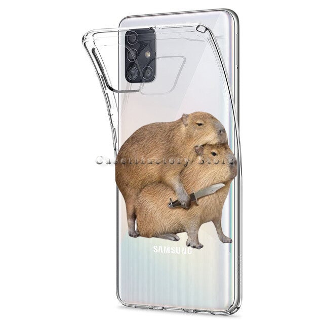 Creative Capybara Phone Case for Samsung Galaxy S22 S21 FE 5g S20 S10 Plus Note 20 5 - Capybara Plush
