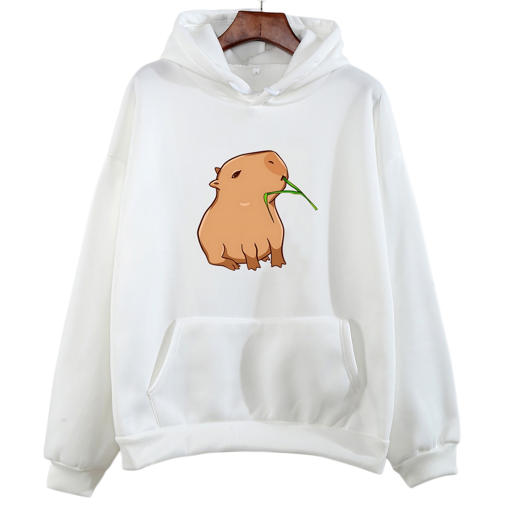 Funny Capybara Print Hoodie Women Men Kawaii Cartoon Tops Sweatshirt for Girls Unisex Fashion Harajuku Graphic 5 - Capybara Plush