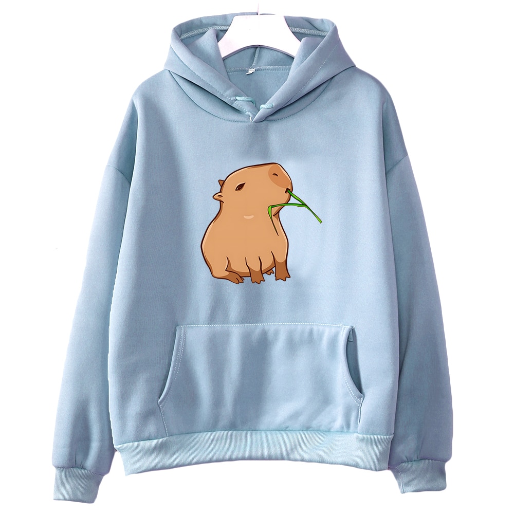 Funny Capybara Print Hoodie Women Men Kawaii Cartoon Tops Sweatshirt for Girls Unisex Fashion Harajuku Graphic - Capybara Plush