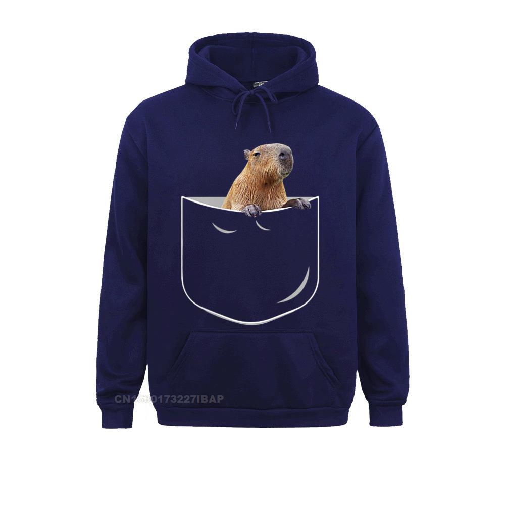 Pocket Capybara Shirt Funny Capybara In Pocket Gift Tshirt Custom Hoodies NEW YEAR DAY Male Sweatshirts 2 - Capybara Plush